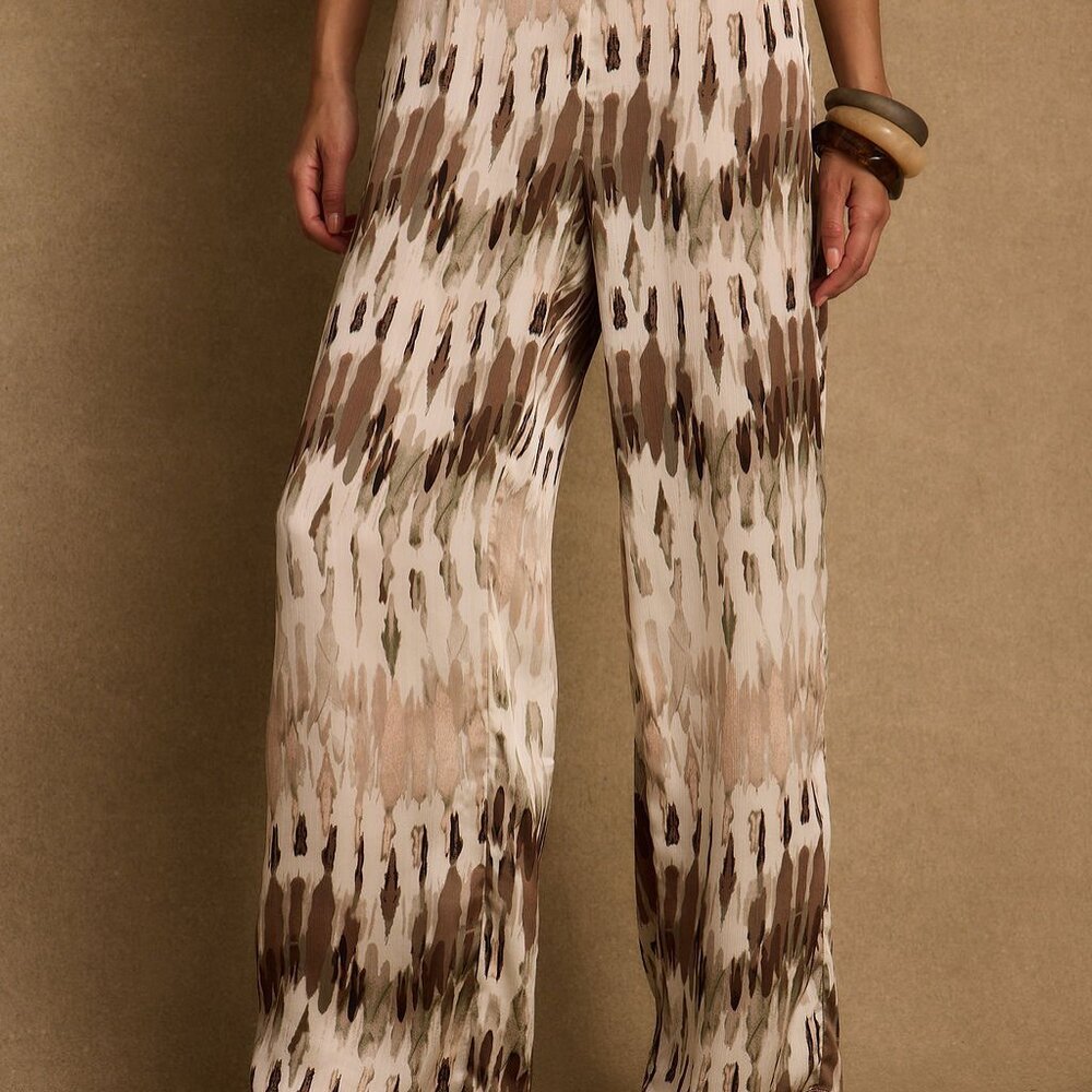 12th Tribe Taza Abstract Satin Pant Size LL